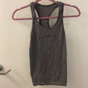 Lululemon Athletic Top, Size 4, Black and White Striped